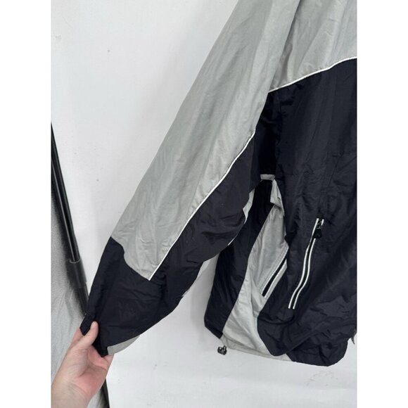 NFL Raiders Team Sports Nylon Jacket Men Large Gray Fan Merch Sportswear - Picture 10 of 11